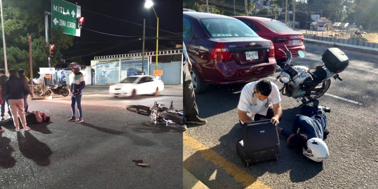 Motociclistas lesionados en accidentes automovilísticos | El Imparcial de Oaxaca