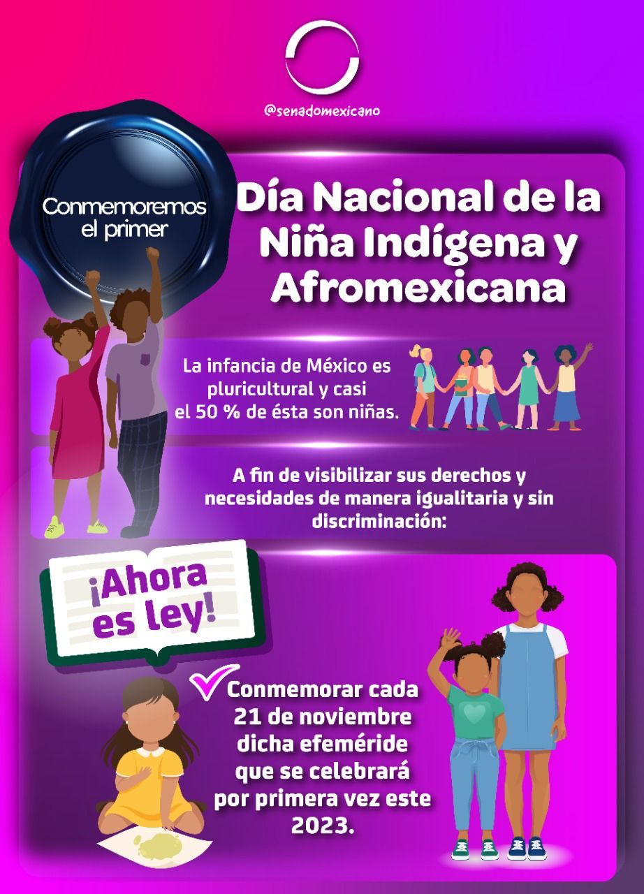 Senado de México: Vacaciones dignas & Día Nacional de la niña  indígena y afromexicana | El Imparcial de Oaxaca