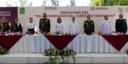 Fotos: Adrián Gaytán / El General Diplomado del Estado Mayor, Inocente Prado López, comandante de la Octava Región Militar, encabeza la ceremonia por el 110 Aniversario del Ejército Mexicano