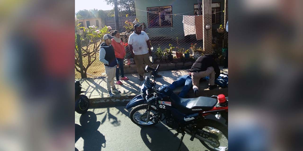 Resulta lesionado al caer de motocicleta | El Imparcial de Oaxaca