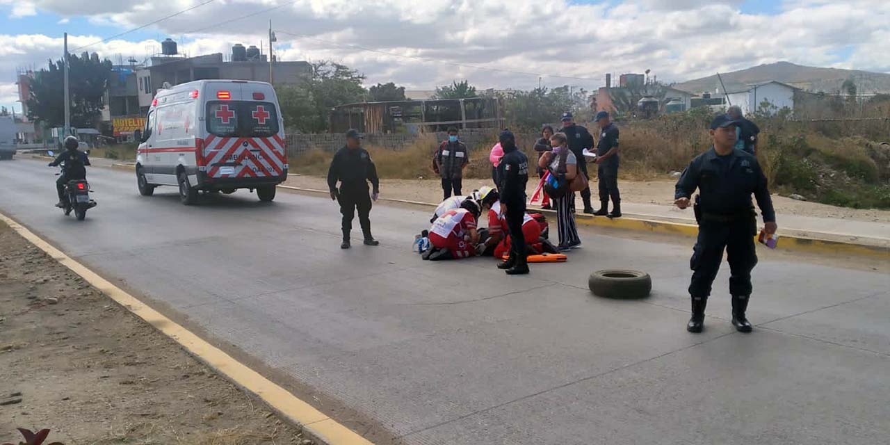 Mujer en motocicleta sale herida en accidente | El Imparcial de Oaxaca