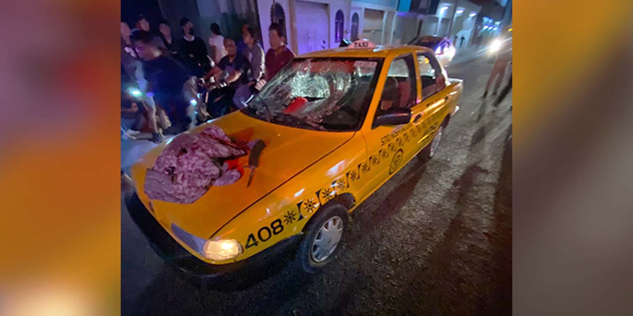 Taxista de Salina Cruz embiste a peatón