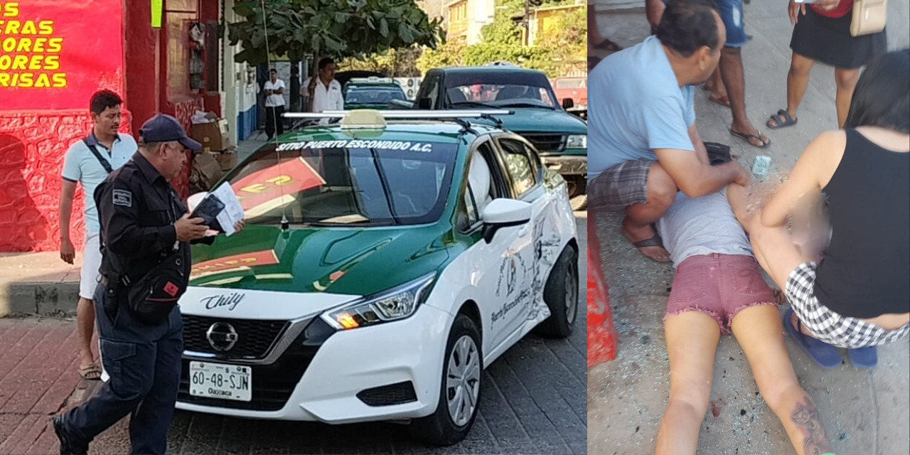 Subía al taxi y es embestida por conductor de camioneta | El Imparcial de Oaxaca