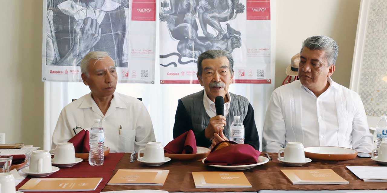 Foto: Luis Alberto Cruz / Anuncian la exposición colectiva “Séptima Bienal Nacional de Artes Gráficas Shinzaburo Takeda”, en el Museo de Arte Contemporáneo Ateneo de Yucatán