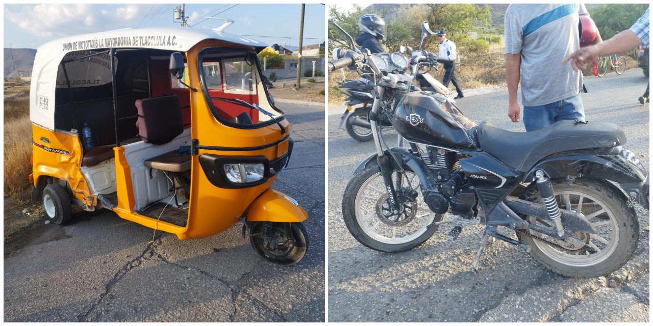 Choque de motocicleta contra mototaxi | El Imparcial de Oaxaca