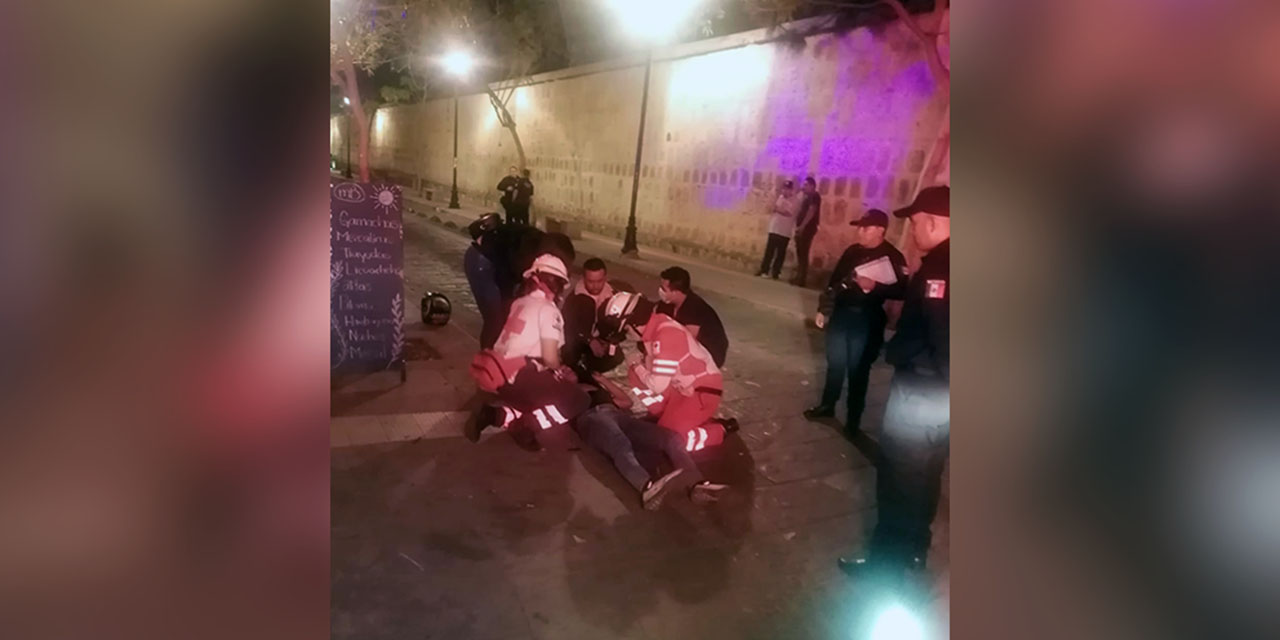 Joven resulta lesionado al caerse de su motocicleta | El Imparcial de Oaxaca