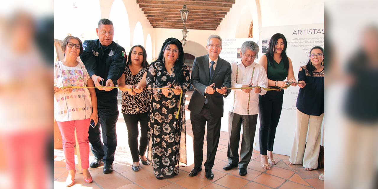 Foto: Poder Judicial / Inauguración de la propuesta Una mirada artística a los derechos humanos, en Palacio Municipal de Oaxaca de Juárez