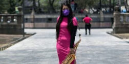 La saxofonista oaxaqueña María Elena Ríos.