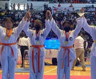 Ellas son estudiantes del Centro Nacional de Taekwondo, de Huajuapan de León.