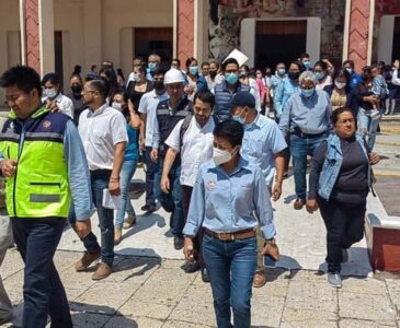 Se registró amplia participación durante simulacro en Huajuapan.