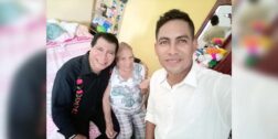Lucio Gopar con su mamá la Sra. Carmen y Eduardo Díaz, festejando el Día de las Madres.