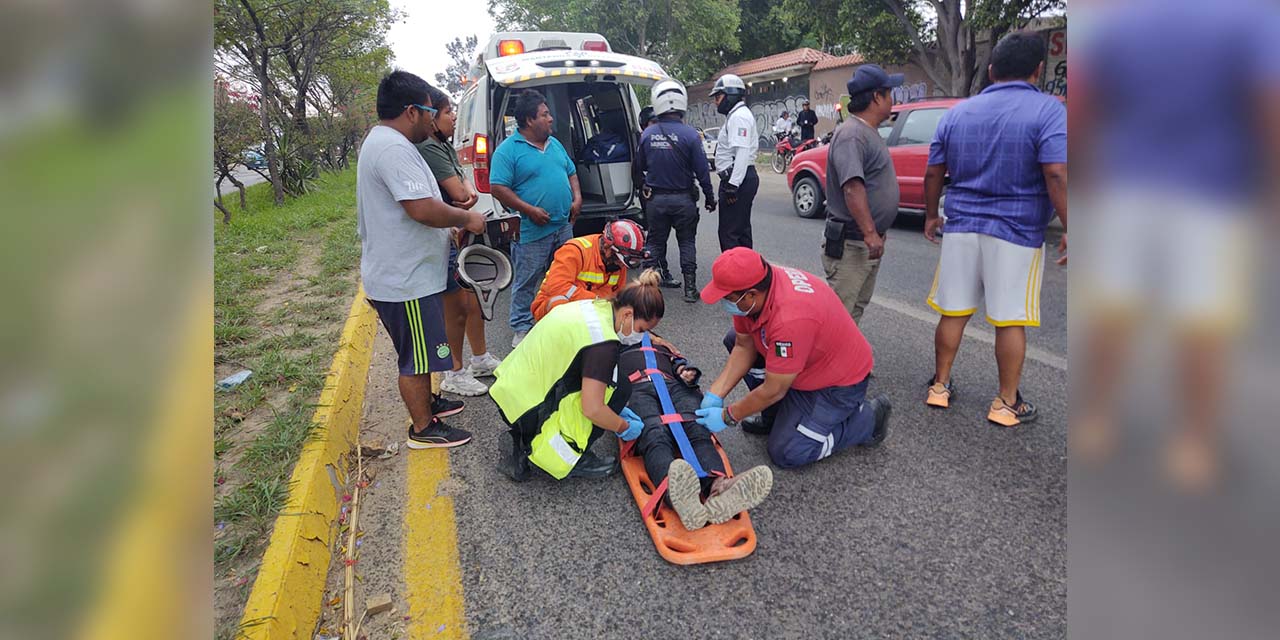 Paramédicos de San Antonio de la Cal le brindaron los primeros auxilios.