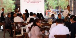 Foto: Luis Cruz / Día de la Libertad de Expresión en el Centro Cultural y de Convenciones de Oaxaca.
