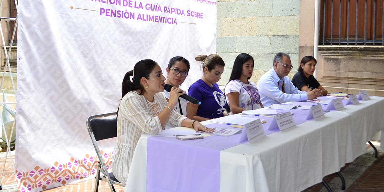 Foto: Adrián Gaytán / El Sistema Local de Protección Integral de los Derechos de Niñas, Niños y Adolescentes de Oaxaca presenta la Guía Rápida Sobre Pensión Alimenticia.