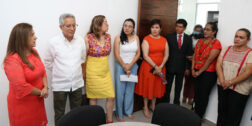 El titular del Poder Judicial, magistrado Eduardo Pinacho Sánchez, recorrió el módulo acompañado de directores de diferentes áreas.