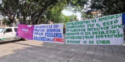 Foto: El Imparcial de Oaxaca / Protesta de la ENBIO en el Zócalo Capitalino.