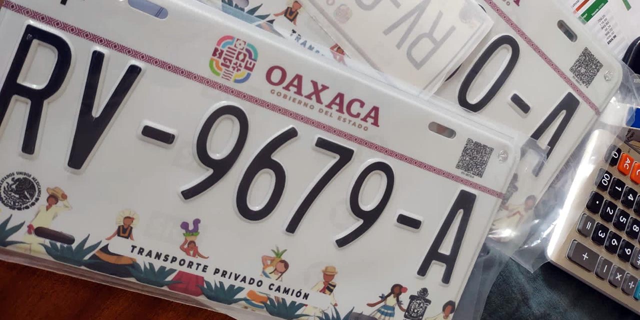 Foto: redes sociales / Nuevo diseño de placas para el estado de Oaxaca.