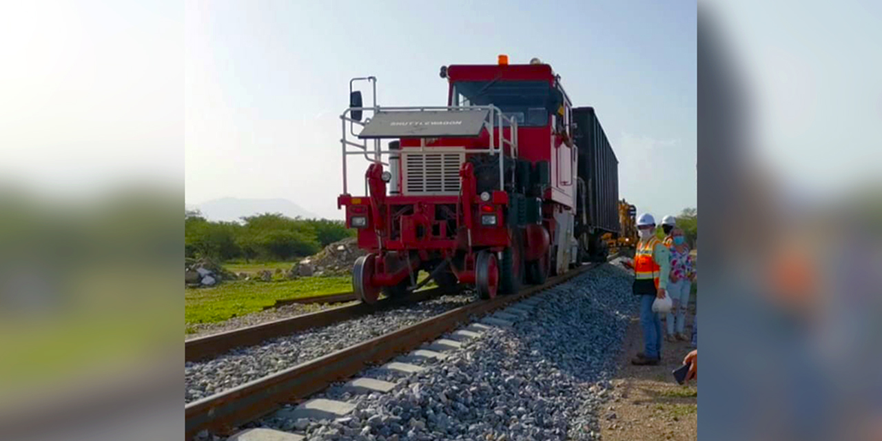 Foto: Internet / Las obras del Tren Transístmico avanzan en el Istmo de Tehuantepec.