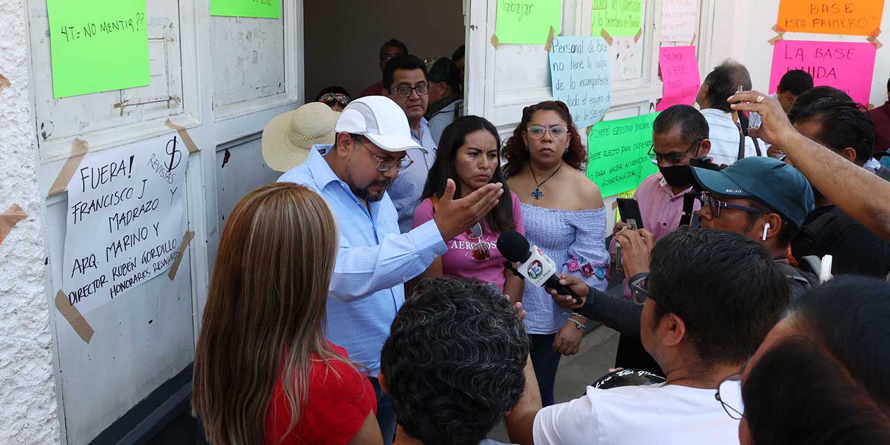 Foto: Luis Alberto Cruz / Trabajadores sindicalizados de Semovi inician paro de labores ante acusaciones de presuntos actos de corrupción.