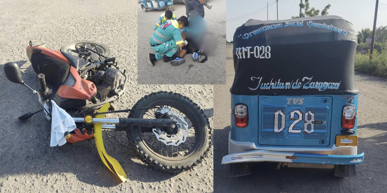 Ebrio motociclista se estrella contra mototaxi en Juchitán | El Imparcial de Oaxaca