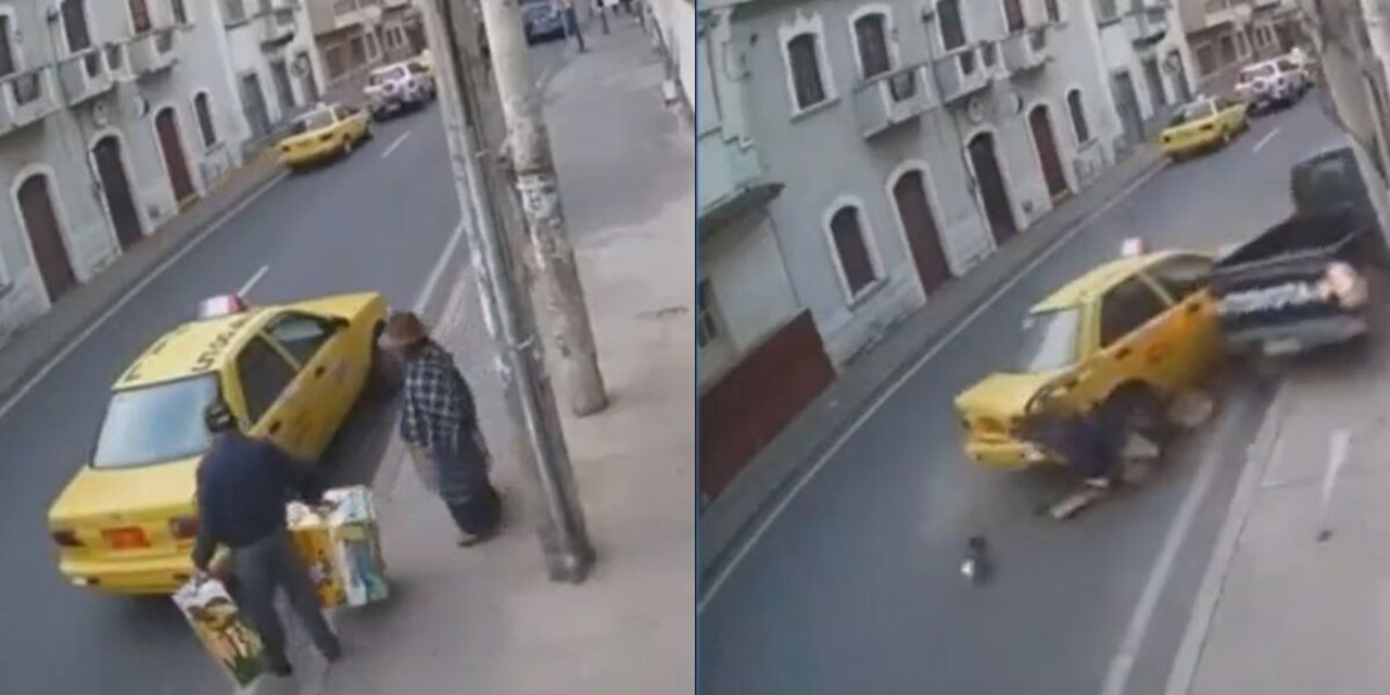 VIDEO: Conductor imprudente atropella y mata a pareja de viejitos