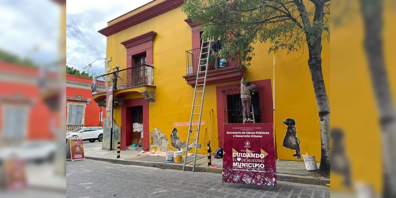Foto: Municipio de Oaxaca de Juárez / Arreglo de fachadas en la ciudad.