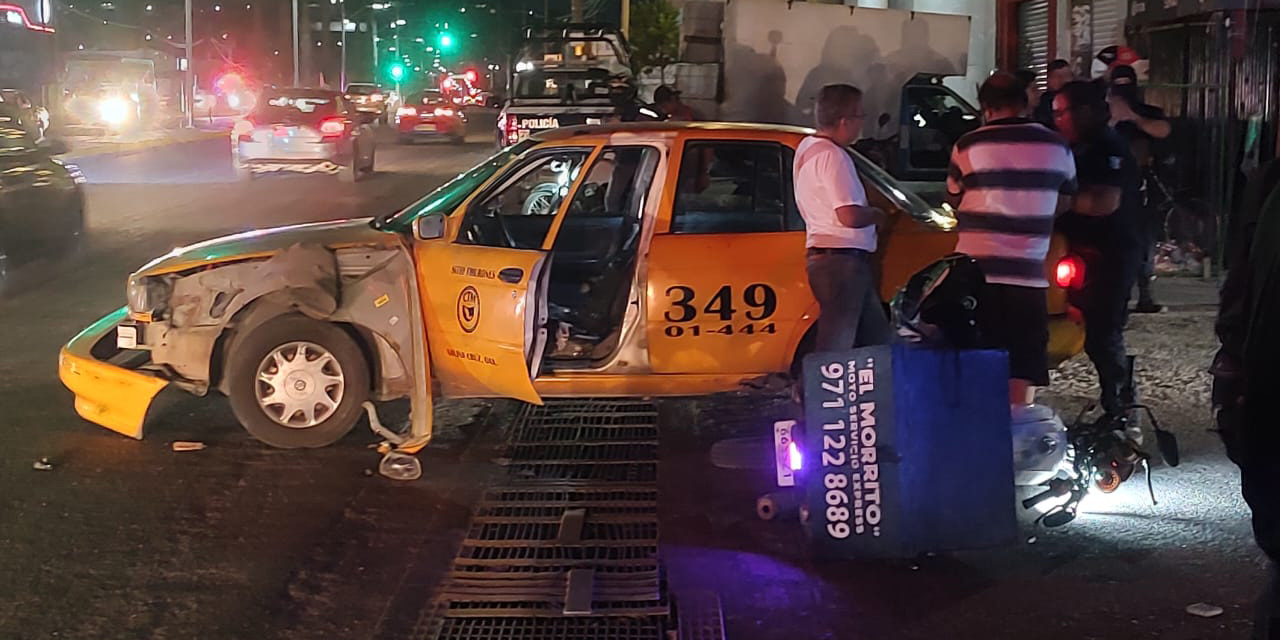 Choque entre taxi y moto  deja una persona lesionada | El Imparcial de Oaxaca