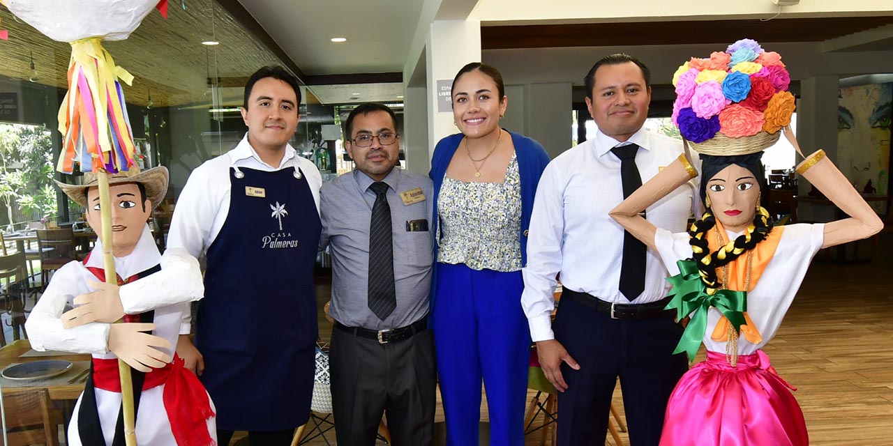 Fotos: Rubén Morales / El cumpleañero con sus compañeros: Gerardo Adán García, Valeria Vargas y Leonardo Sánchez.