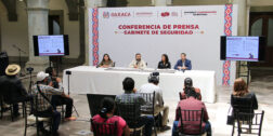 Foto: Adrián Gaytán / Conferencia de prensa del gabinete de seguridad.