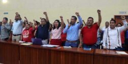 Foto: Luis Alberto Cruz / La dirigencia de la Sección 22 del SNTE anuncia paro indefinido a partir de 1 de septiembre.