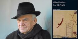 Derecha: La broma, el primer libro de Milan Kundera