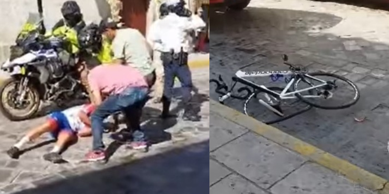 Ciclista sale herido tras caer en bache | El Imparcial de Oaxaca