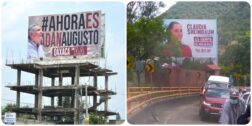 Fotos: El Imparcial de Oaxaca / Los rostros de Adán Augusto y Claudia Sheinbaum, los que más se observan en la capital.