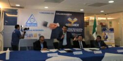 Fotos: Leobardo García Reyes / Directivos de la Cooperativa ACREIMEX y UBEMEX firmaron convenio de colaboración.