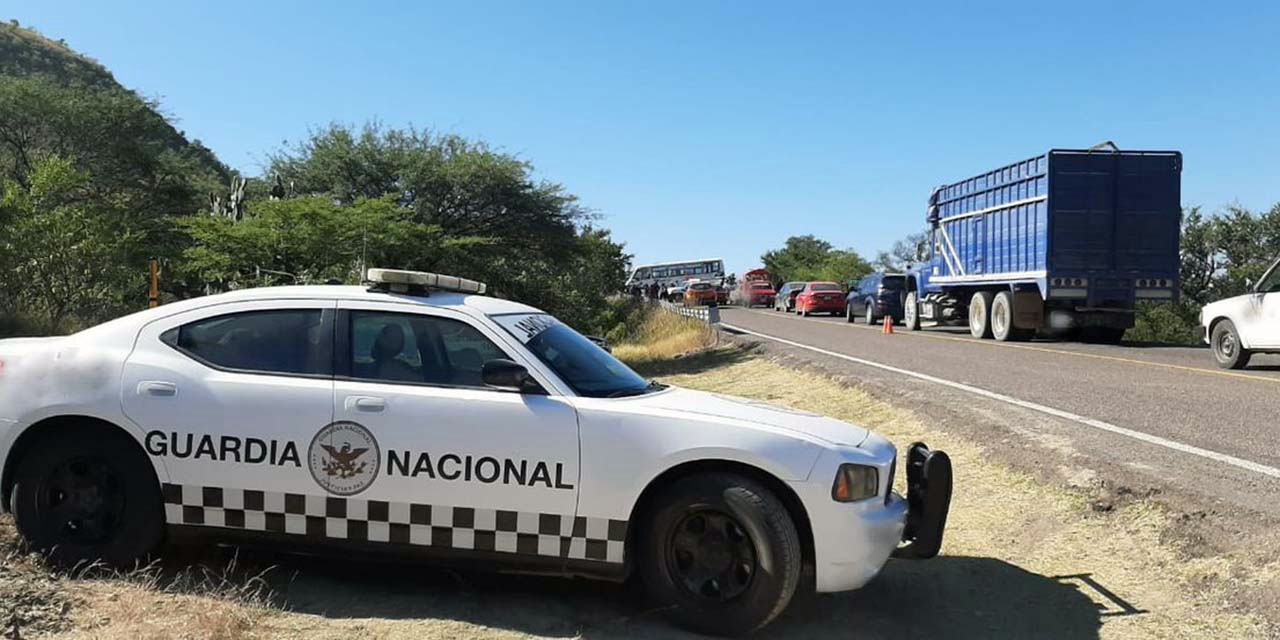 Foto: archivo / Los transportistas exigen a la Guardia Nacional mayor vigilancia en las carreteras de Oaxaca