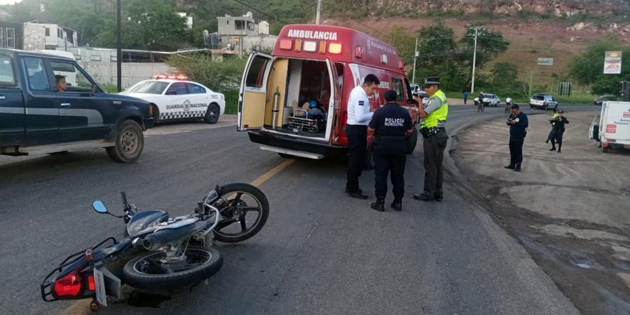 El motociclista resultó herido.
