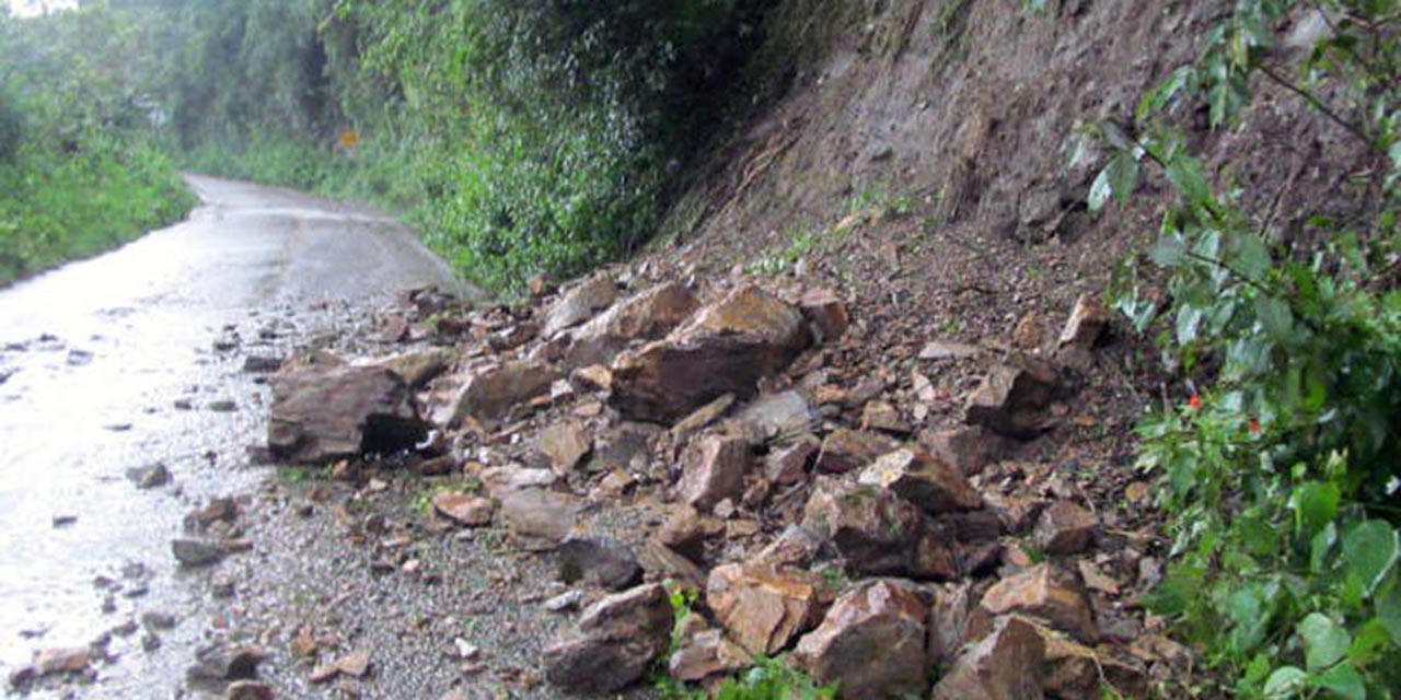 Las intensas lluvias han provocado deslaves y derrumbes en la Sierra Mazateca.