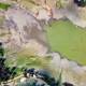 Impactante imagen de dron; secas, las presas de Huayapam