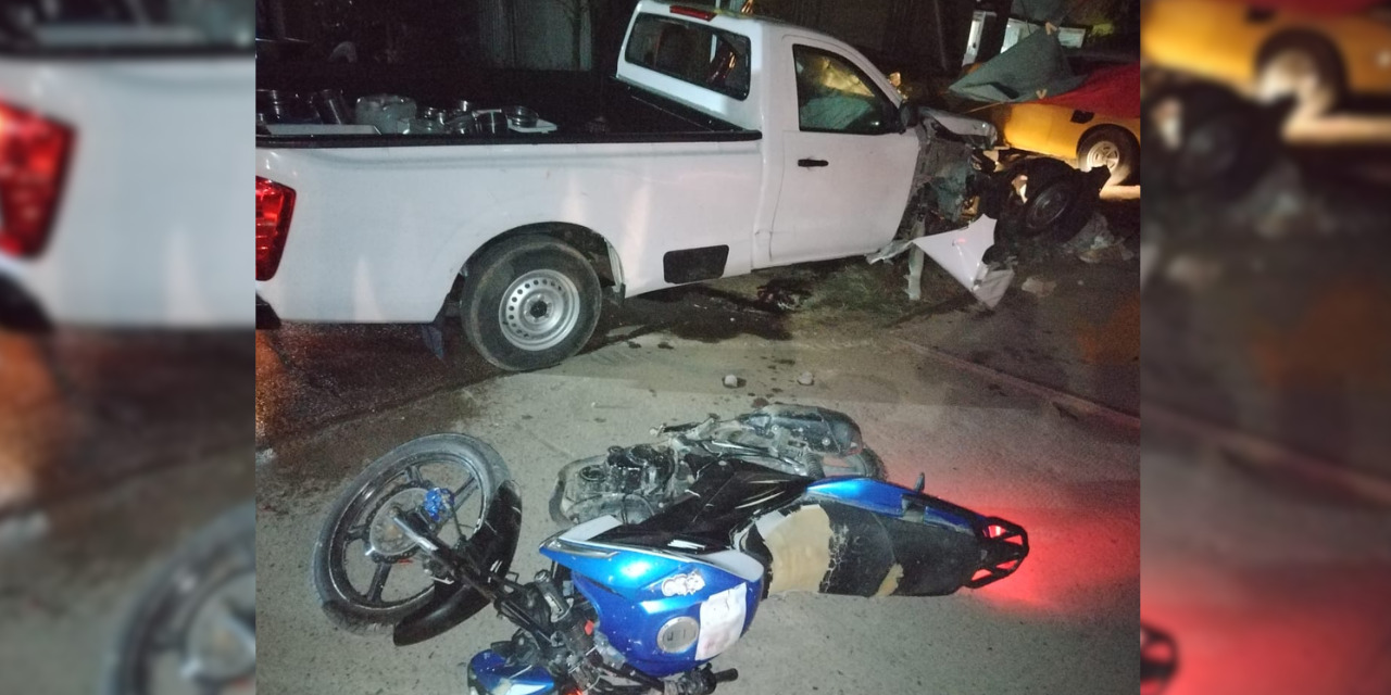 Conductor de camioneta impacta a motociclista | El Imparcial de Oaxaca