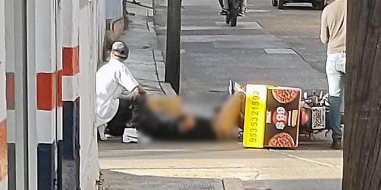 Atropellan a repartidor de pizzas en centro de Huajuapan.