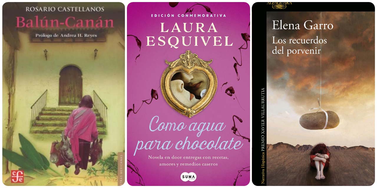 Libros de escritoras mexicanas (de izquierda a derecha) - Rosario Castellanos - Laura Esquivel - Laura Esquivel