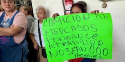 Foto: Luis Cruz / Con protesta, locatarios del Mercado de Abasto exigen certeza jurídica.