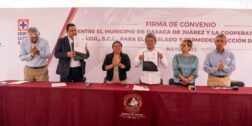 Firma de convenio con la cooperativa Cruz Azul para el traslado de los RSU inorgánicos compactados a Lagunas.
