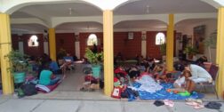 Foto: Adrián Gaytán // Al menos 80 migrantes se refugiaron en el albergue de la Parroquia de Felicitas y Perpetua.