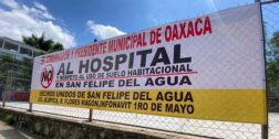 Fotos: Adrián Gaytán / Lonas colocadas por vecinos contra la obra para abrir un nosocomio particular en San Felipe.