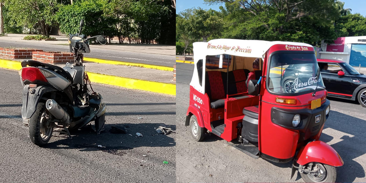 Motociclista y mototaxista protagonizan percance vial | El Imparcial de Oaxaca