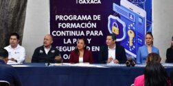 Presentación del Programa de formación continua para la paz y seguridad en Oaxaca.