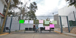 Foto: Adrián Gaytán // Trabajadores sindicalizados toman juzgados civiles en Ixcotel.