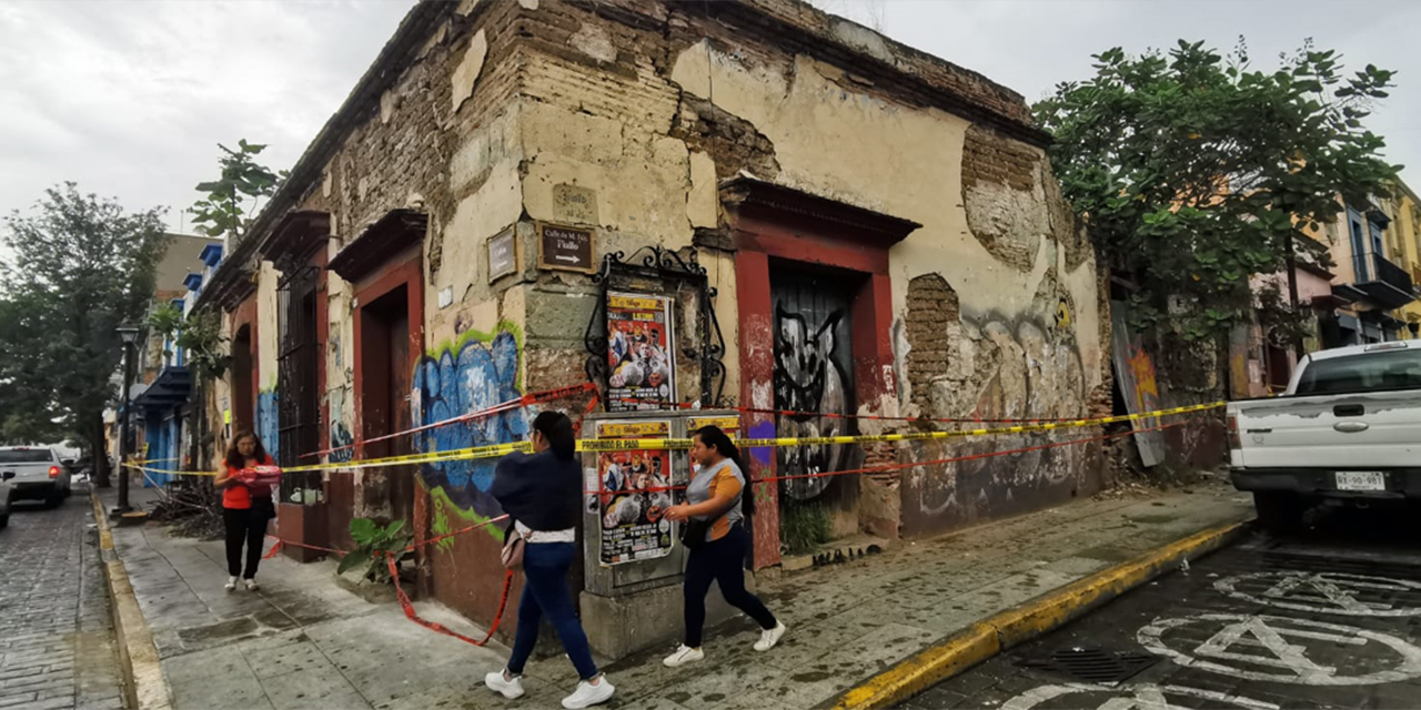 Acordonan inmuebles dañados; ciudadanos y gobierno, omisos | El Imparcial de Oaxaca