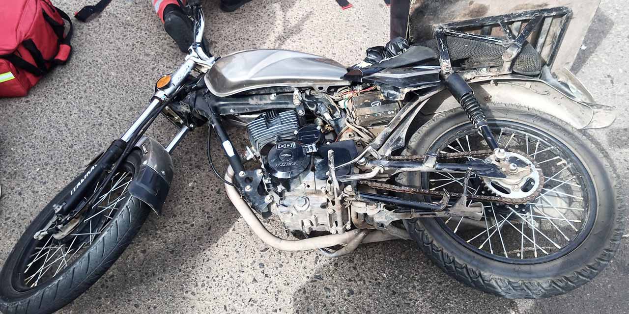 Motociclista sufre  fractura en accidente | El Imparcial de Oaxaca